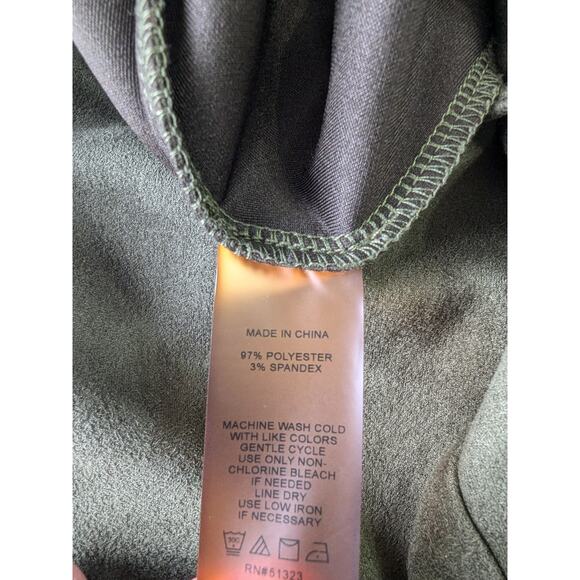 Vince Camuto Faux Suede Pants Womens Size Small Pine Forest Green Pull-On Seam - Picture 6 of 9